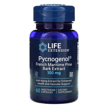 Life Extension, Pycnogenol, French Maritime Pine Bark Extract, 100 mg, 60 Vegetarian Capsules