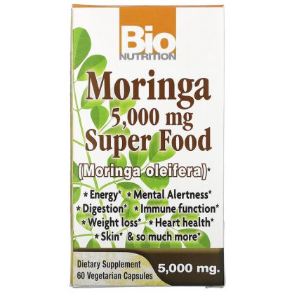 Bio Nutrition, Moringa Super Food, 5,000 mg, 60 Vegetable Capsules