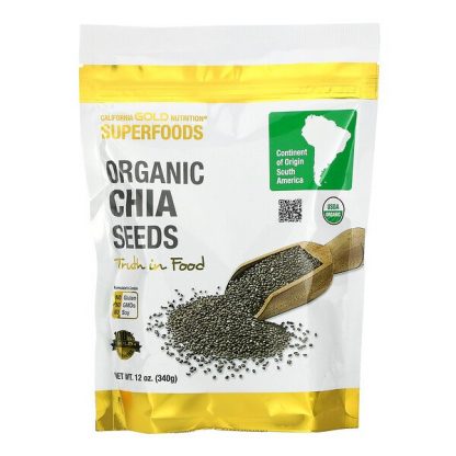 California Gold Nutrition, SUPERFOODS, Organic Chia Seeds, 12 oz (340 g)