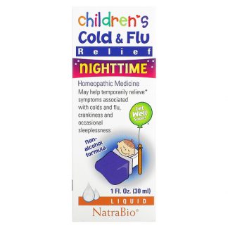 NatraBio, Children's Cold & Flu, Nighttime, 1 fl oz (30 ml)