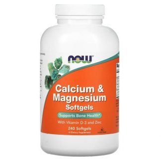 NOW Foods, Calcium & Magnesium with Vitamin D-3 and Zinc, 240 Softgels