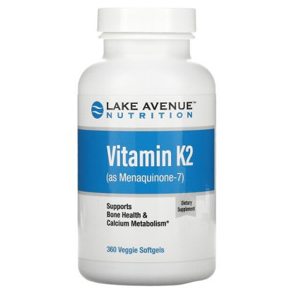 Lake Avenue Nutrition, Vitamin K2 (as Menaquinone-7), 50 mcg, 360 Veggie Softgels