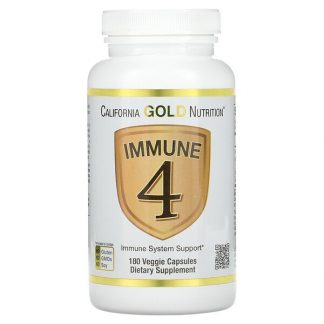 California Gold Nutrition, Immune 4, Immune System Support, 180 Veggie Capsules