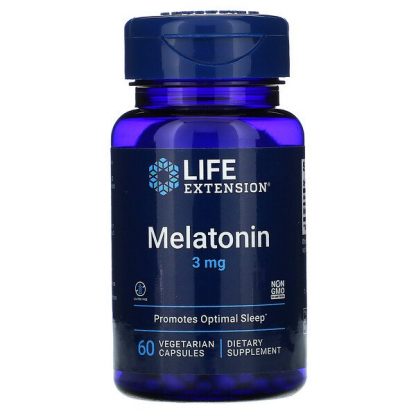 Life Extension, Melatonin, 3 mg, 60 Vegetarian Capsules