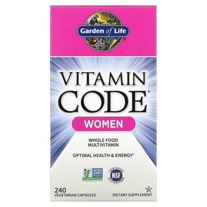 Garden of Life, Vitamin Code, Whole Food Multivitamin for Women, 240 Vegetarian Capsules