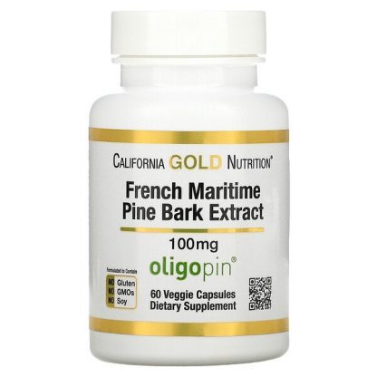 California Gold Nutrition, French Maritime Pine Bark Extract, Oligopin, 100 mg, 60 Veggie Capsules