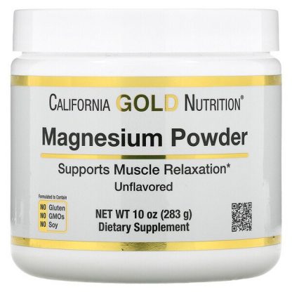 California Gold Nutrition, Magnesium Powder Beverage, Unflavored, 10 oz (283 g)