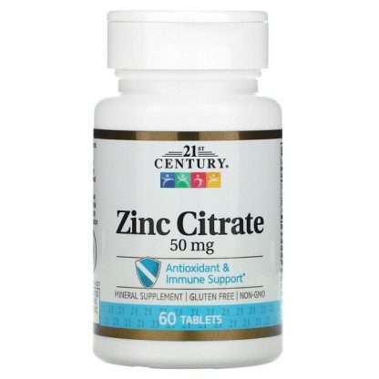 21st Century, Zinc Citrate, 50 mg, 60 Tablets