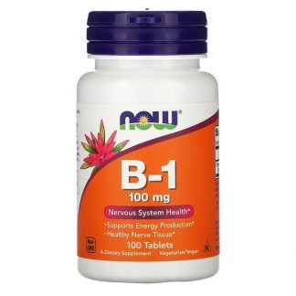 NOW Foods, B-1, 100 mg, 100 Tablets