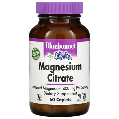 Bluebonnet Nutrition, Magnesium Citrate, 400 mg, 60 Caplets