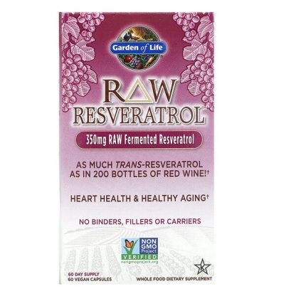 Garden of Life, RAW Resveratrol, 350 mg, 60 Vegan Capsules