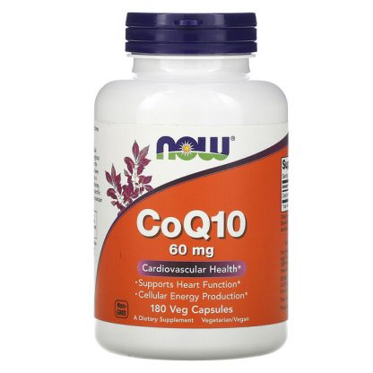 NOW Foods, CoQ10, 60 mg, 180 Veg Capsules