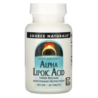 Source Naturals, Alpha Lipoic Acid, Timed Release, 300 mg, 60 Tablets