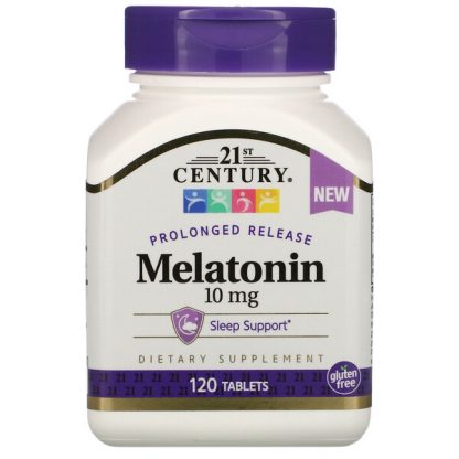 21st Century, Prolonged Release Melatonin, 10 mg, 120 Tablets