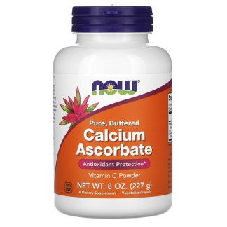 NOW Foods, Pure, Buffered Calcium Ascorbate, Vitamin C Powder, 8 oz (227 g)