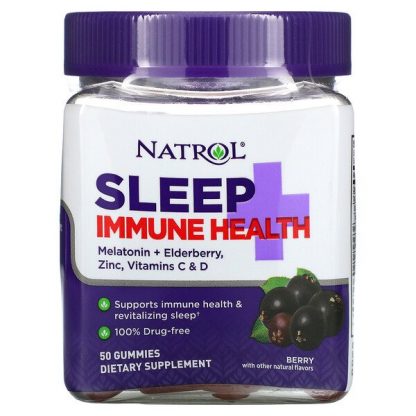 Natrol, Sleep + Immune Health, Berry, 50 Gummies