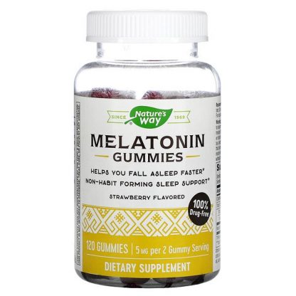 Nature's Way, Melatonin Gummies, Strawberry, 2.5 mg, 120 Gummies