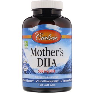 Carlson Labs, Mother's DHA, 500 mg, 120 Soft Gels