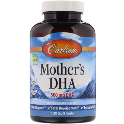 Carlson Labs, Mother's DHA, 500 mg, 120 Soft Gels