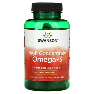 Swanson, High Concentrate Omega-3, 120 Mini Softgels