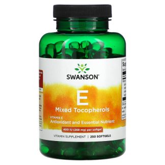 Swanson, Vitamin E Mixed Tocopherols, 400 IU, 250 Softgels