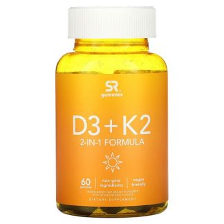 Sports Research, D3 + K2, 2-In-1 Formula, Mixed Berry, 60 Gummies