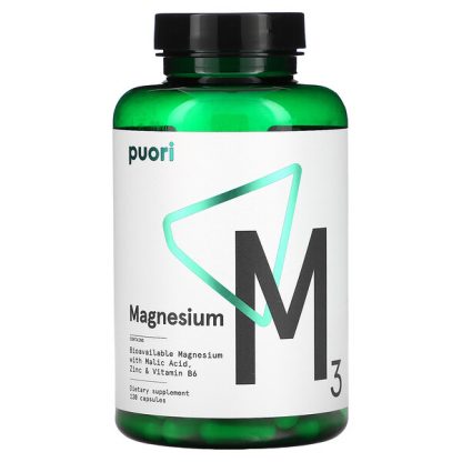 Puori, M3, Magnesium, 120 Capsules