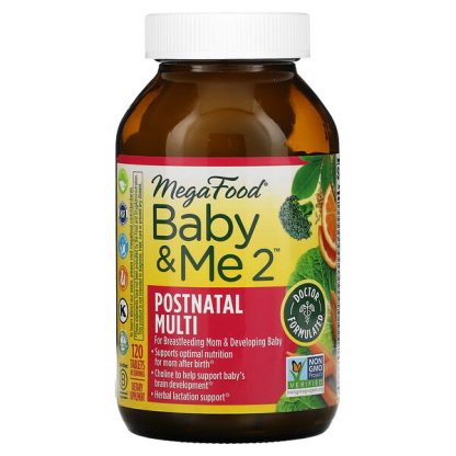 MegaFood, Baby & Me 2, Postnatal Multi, 120 Tablets