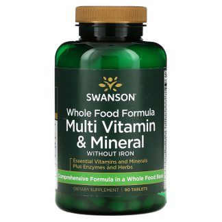 Swanson, Whole Food Formula, Multi Vitamin & Mineral, 90 Tablets