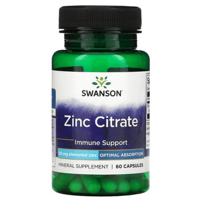 Swanson, Zinc Citrate, 50 mg, 60 Capsules