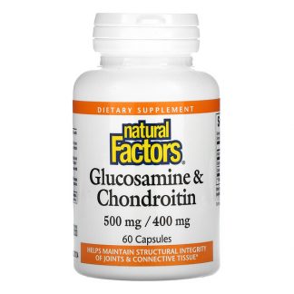 Natural Factors, Glucosamine 500 mg, Chondroitin 400 mg, 60 Capsules