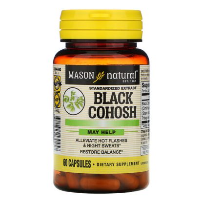 Mason Natural, Black Cohosh, Standardized Extract, 60 Capsules