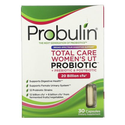 Probulin, Total Care Women’s UT Probiotic, 20 Billion CFU, 30 Capsules