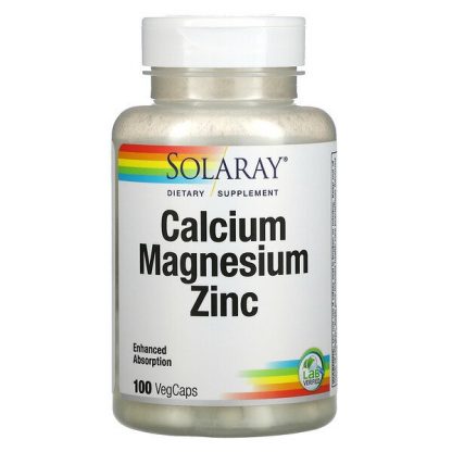 Solaray, Calcium Magnesium Zinc, 100 VegCaps