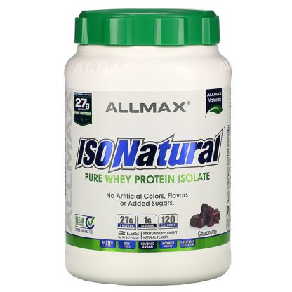 ALLMAX Nutrition, IsoNatural Pure Whey Protein Isolate, Chocolate, 2 lbs (907 g)