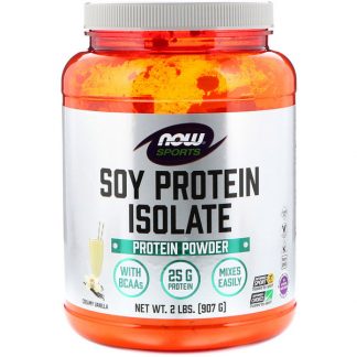 NOW Foods, Sports, Soy Protein Isolate, Creamy Vanilla, 2 lbs (907 g)