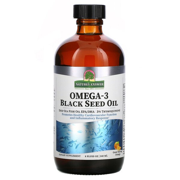 Nature's Answer, Omega-3 with Black Seed Oil, Orange, 8 fl oz (240 ml ...