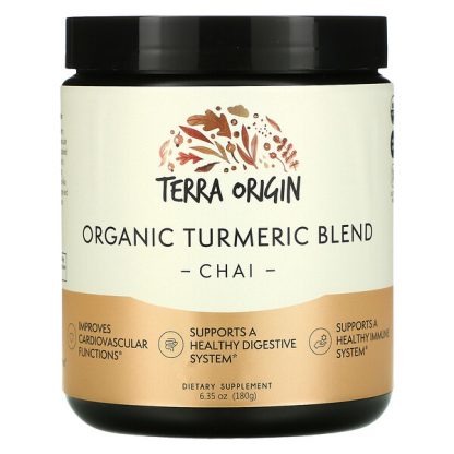 Terra Origin, Organic Turmeric Blend, Chai, 6.35 oz (180 g)