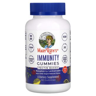 MaryRuth Organics, Immunity Gummies, Pectin Based, Raspberry Lemonade, 90 Gummies