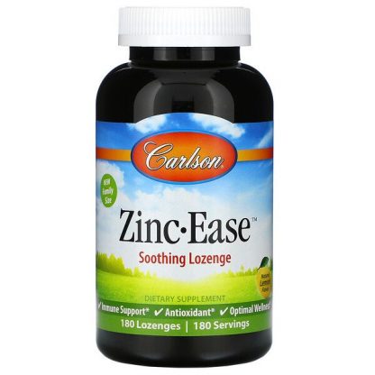 Carlson Labs, Zinc-Ease, Natural Lemon, 180 Lozenges