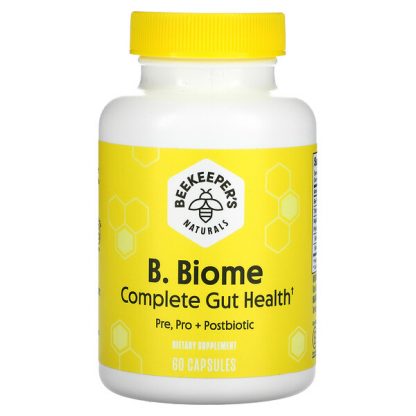 Beekeeper's Naturals, B. Biome, Complete Gut Health, 60 Capsules