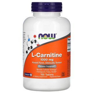 NOW Foods, L-Carnitine, 1000 mg, 100 Tablets