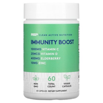 RSP Nutrition, Immunity Boost, Immune System Support + Vitamins & Antioxidants + Immune Cell Production, 60 Veggie Capsules