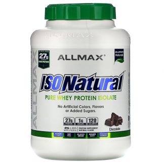 ALLMAX Nutrition, IsoNatural, Pure Whey Protein Isolate, Chocolate, 5 lbs