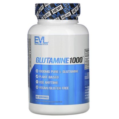 EVLution Nutrition, Glutamine1000, 500 mg, 120 Veggie Capsules