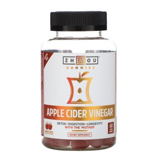 Zhou Nutrition, Apple Cider Vinegar, Harvest Apple, 60 Vegan Gummies