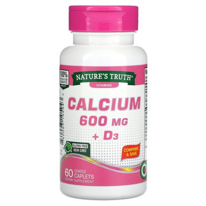 Nature's Truth, Calcium Plus Vitamin D3, 600 mg, 60 Coated Caplets