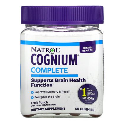 Natrol, Cognium Complete, Fruit Punch, 50 Gummies