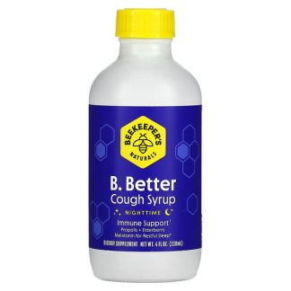 Beekeeper's Naturals, B. Better, Cough Syrup, Nighttime, 4 fl oz (118 ml)