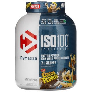 Dymatize Nutrition, ISO100 Hydrolyzed, 100% Whey Protein Isolate, Cocoa Pebbles, 5 lb (2.3 kg)